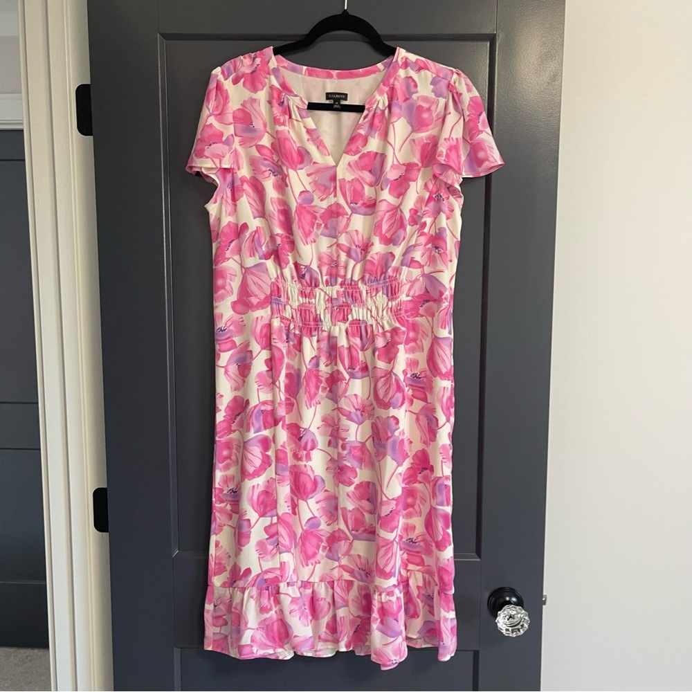 Talbots midi dress with cinch waist